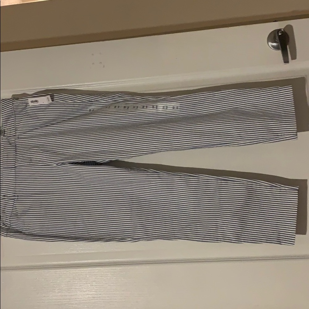 stripped crop pants